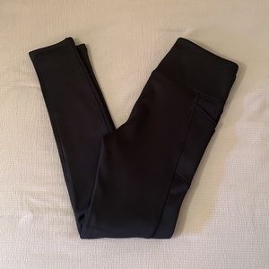 Black Kyodan High-Waist Fleece Lined Leggings